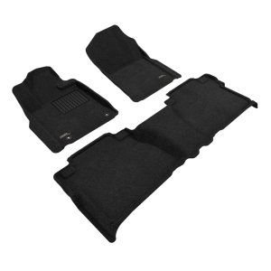 Toyota Tundra Floor Mat Set - Front and Rear - 3D MAXpider - Elegant - Black - `12-`13 Toyota Tundra Floor Mat Set - Front and Rear - 3D MAXpider - Elegant - Black - `12-`13
